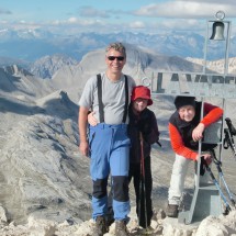 On top of Piz La Varella, the second highset point in the Fanes group (3043 meters)